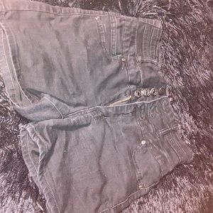 Brand-silver crush, black, high waisted